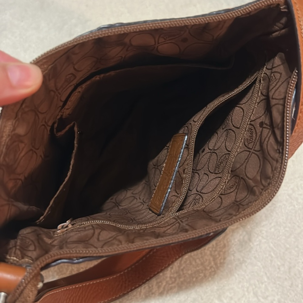 Fossil Patchwork Leather Shoulder Cross Body Bag - image 8